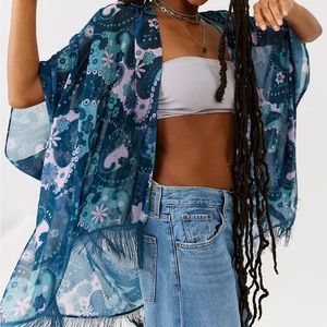 Urban Outfitters Fringe Robe Kimono